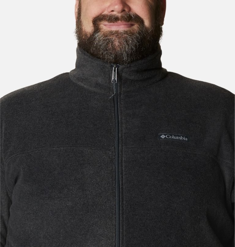 Men's Columbia Steens Mountain 2.0 Full Zip Fleece Jackets Black | Plus Size CA-F41L6